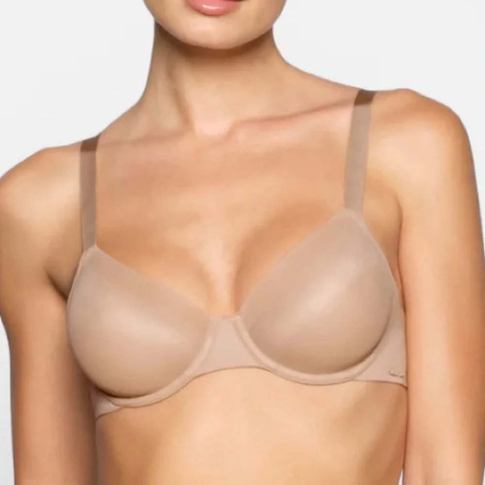 NWT no show molded unlined Demi bra skims 38DD clay - Picture 3 of 8